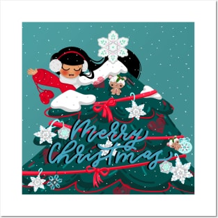 MERRY CHRISTMAS FOR CHILD Posters and Art